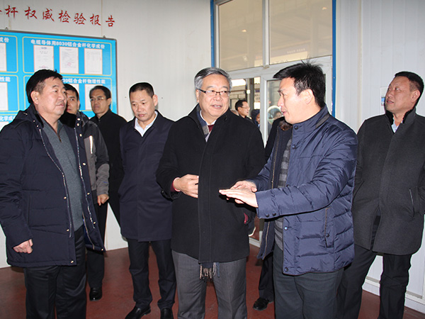 2018年1月11日，，，，，邢台市人大常委会副主任周世伟带领省、市人大代表集中视察第五组到立博线缆集团进行视察